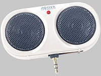 Q-Sonic Portabler Aktiv-Stereo-Lautsprecher weiß; Stereolautsprecher 