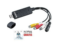 Q-Sonic USB-Video-Grabber VG-202 zum Digitalisieren, mit Software für Windows; USB-Plattenspieler mit Kassetten-Deck USB-Plattenspieler mit Kassetten-Deck USB-Plattenspieler mit Kassetten-Deck USB-Plattenspieler mit Kassetten-Deck 