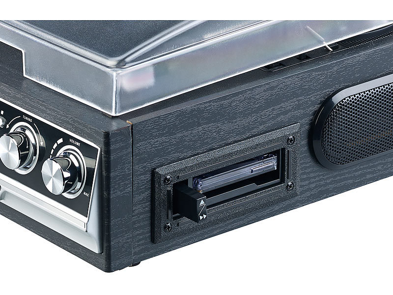 ; USB-Plattenspieler mit Kassetten-Deck USB-Plattenspieler mit Kassetten-Deck 